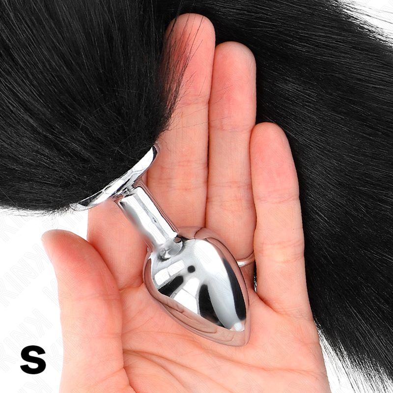 PLUG ANAL TALLA S 7 X 3 CM CON COLA SINTTICA 40 CM NEGRO PLUG ANAL TALLA S 7 X 3 CM CON COLA SINTTICA 40 CM NEGRO