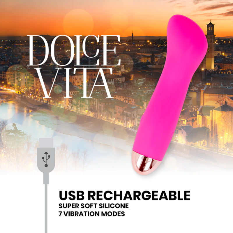VIBRADOR RECARGABLE ONE ROSA 7 VELOCIDADES