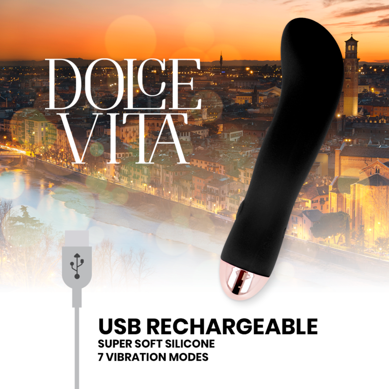 VIBRADOR RECARGABLE TWO NEGRO 7 VELOCIDADES