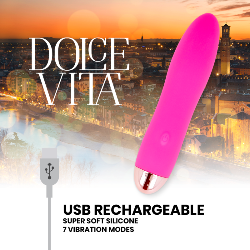 VIBRADOR RECARGABLE FOUR ROSA 7 VELOCIDADES