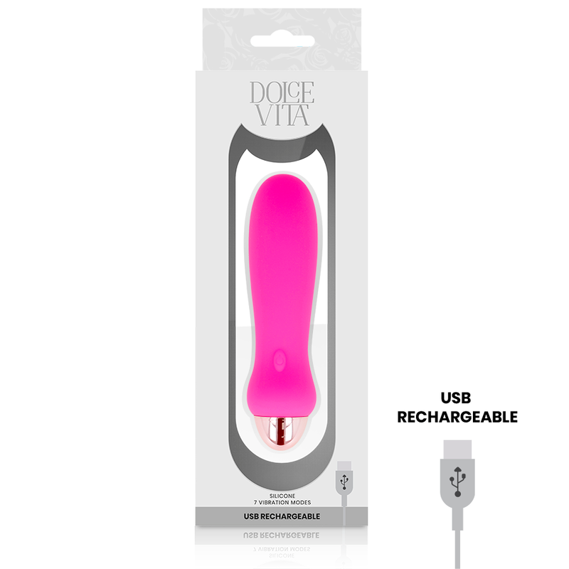 VIBRADOR RECARGABLE FIVE ROSA 7 VELOCIDADES