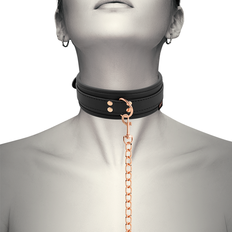 FANTASY COLLAR CUERO VEGANO CON CORREA Y FORRO DE NEOPRENO