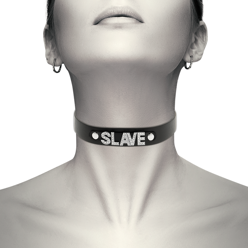 CHOKER CUERO VEGANO SLAVE