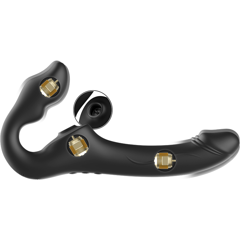 VIBRADOR STRAPLESS CONTROL REMOTO 3 MOTORES 1000 COMBINACIONES.