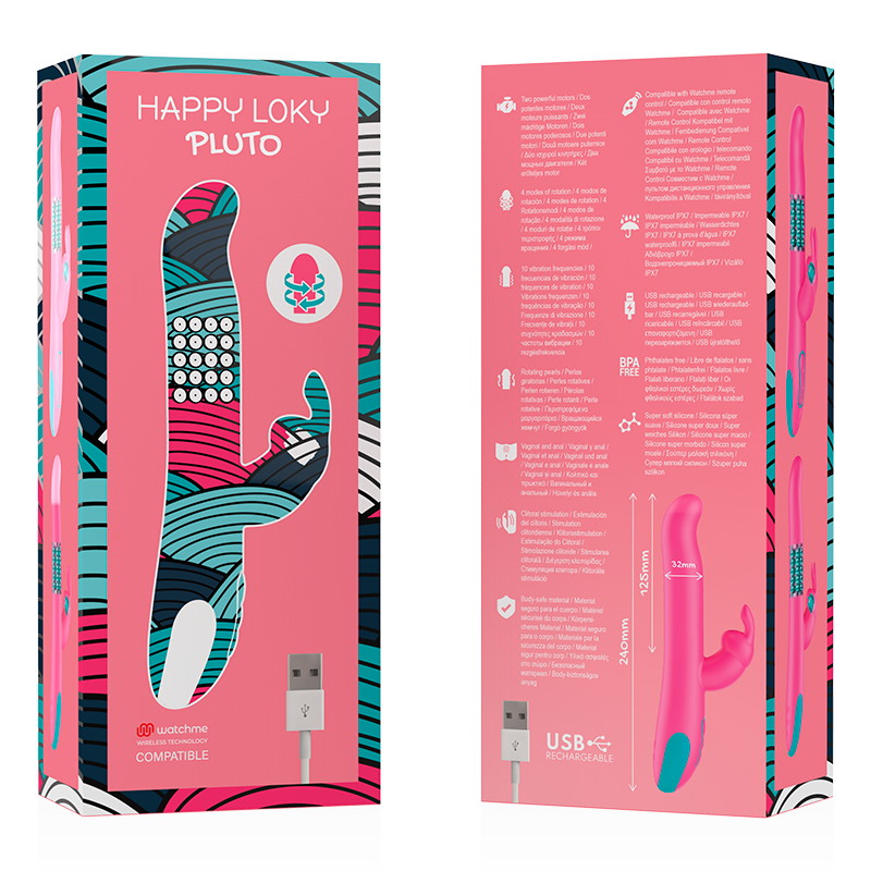 RABBIT VIBRATOR & ROTATOR COMPATIBLE CON WATCHME WIRELESS TECHNOLOGY