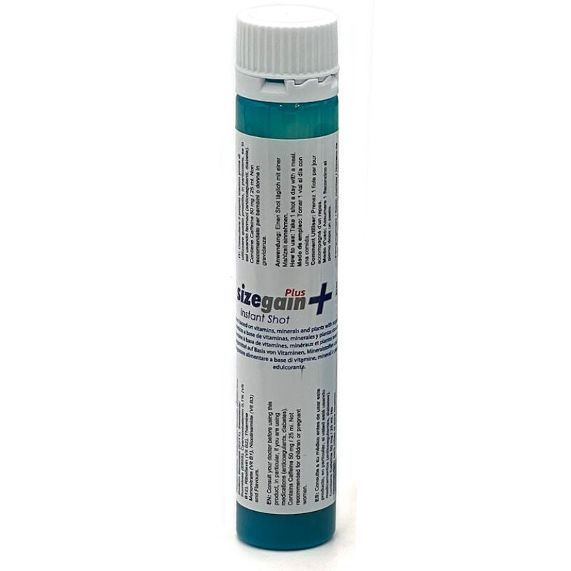 SizeGain Plus Instant Shot – Viales Bebibles para Potencia Sexual Masculina (Pack 5 x 10 ml)