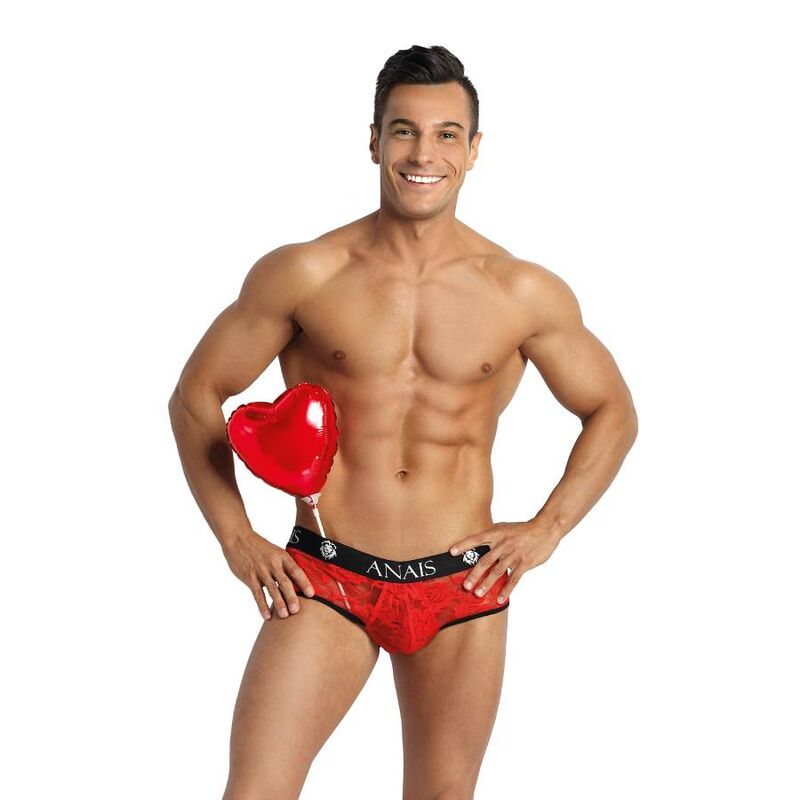 Brave: Braguitas de Bikini en Delicado Encaje Rojo con Estampado Floral