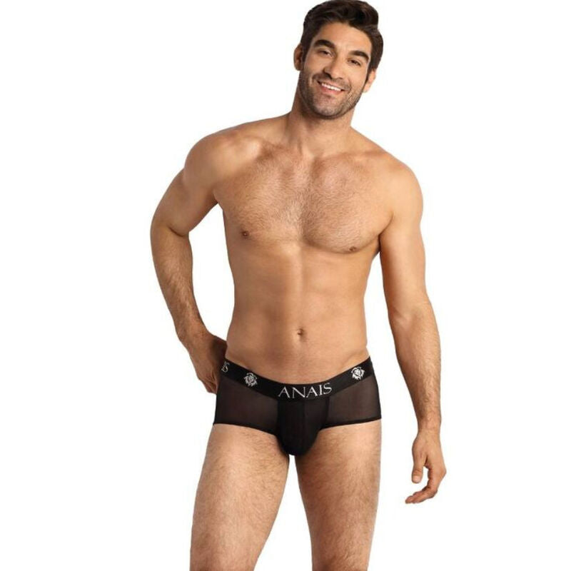 Eros: Calzoncillos Boxer Deportivos en Tul Negro con Acabado Elegante