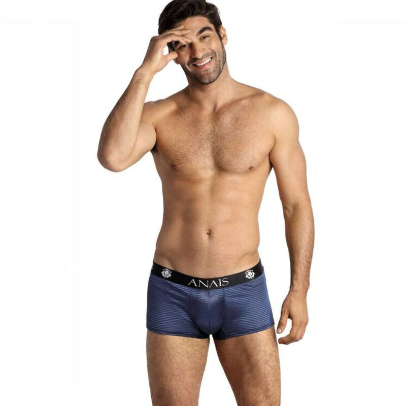 Naval: Calzoncillos Boxer Deportivos en Tul con Rayas Satinadas