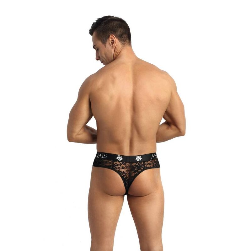 Romance: Tanga Extremadamente Cómodo en Encaje Negro con Estampado Floral