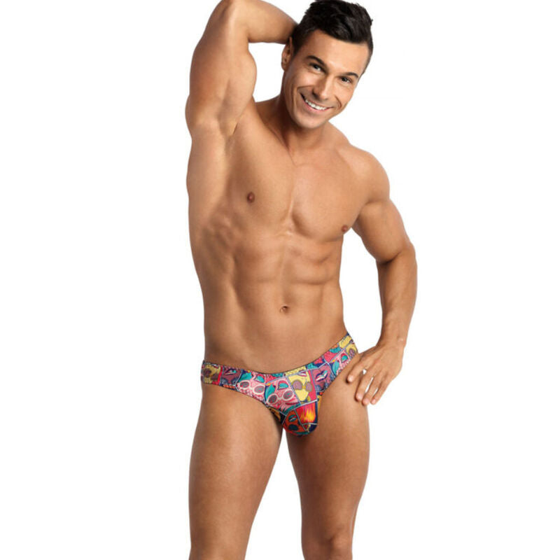 COMICS – Tanga masculina con estampado estilo cómic