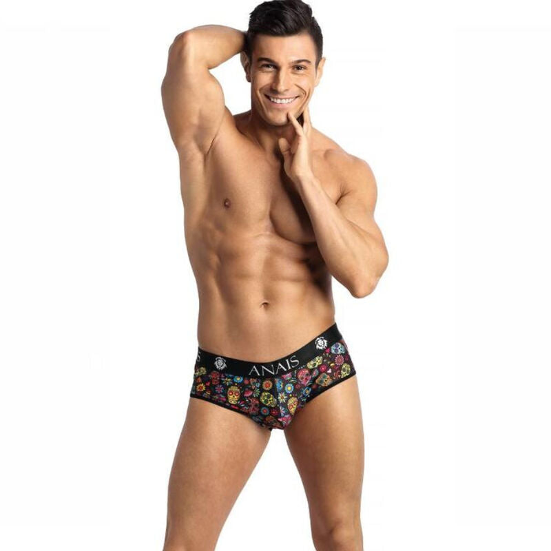 MEXICO – Braguitas masculinas abiertas con estampado floral y calavera