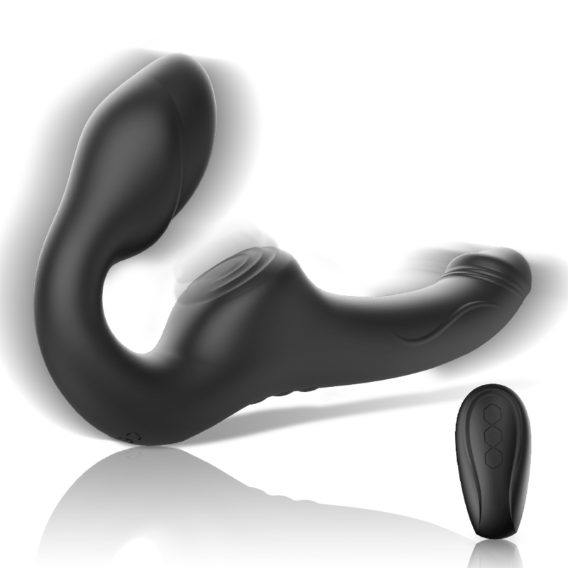 VIBRADOR STRAPLESS CON PULSADOR CONTROL REMOTO 3 MOTORES 1000 COMBINACIONES