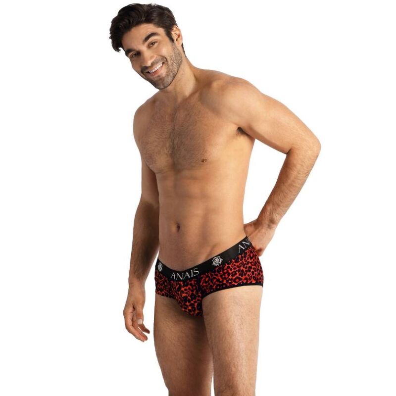 TRIBAL – Calzoncillos Boxer ANAIS FOR MEN (Microfibra Roja con Estampado Animal)