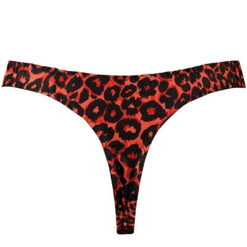 TRIBAL – Tanga de Hombre ANAIS FOR MEN (Microfibra Roja con Estampado Animal)