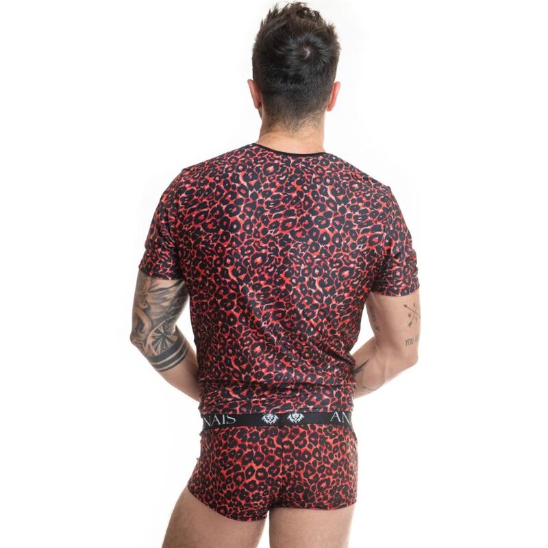 TRIBAL – Tanga ANAIS FOR MEN (Microfibra Roja con Estampado Animal)