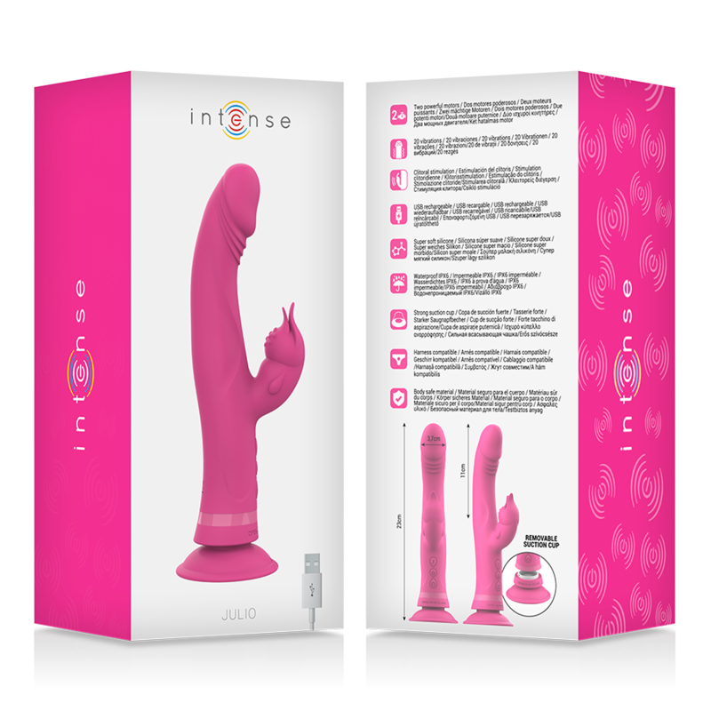 JULIO VIBRADOR RABBIT SILICONA ROSA