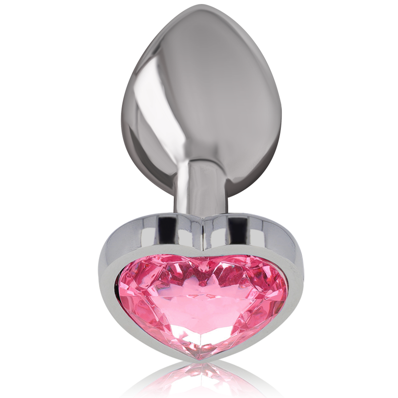PLUG ANAL METAL ALUMINIO CORAZÓN ROSA TALLA L