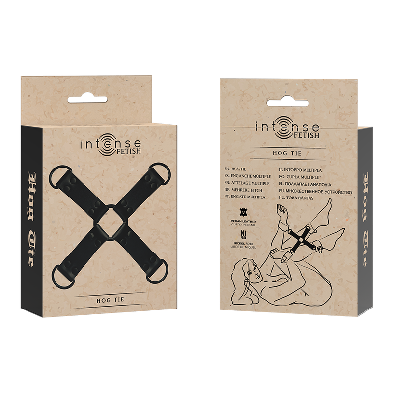 FETISH ENGANCHE MÚLTIPLE PARA MANOS Y PIES DE CUERO VEGANO