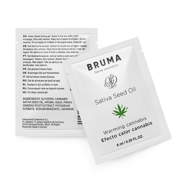 Gel Deslizante con Efecto Calor y Sabor a Cannabis - BRUMA