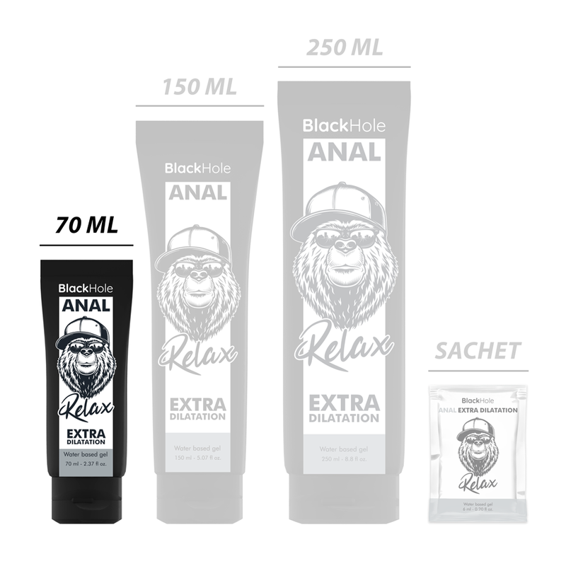 Black Hole Anal Relax | Lubricante Dilatador y Relajante para Sexo Anal – 70 ml
