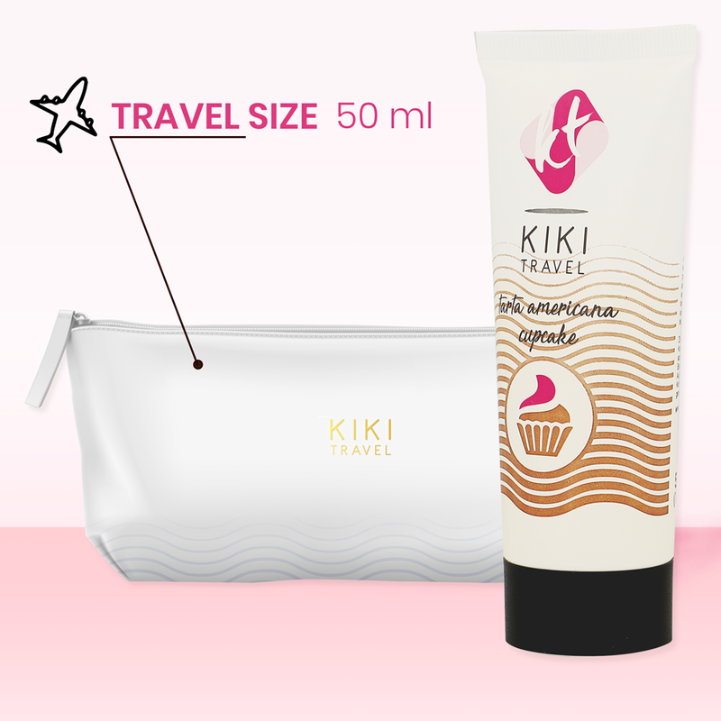 Kiki Travel Máximum Performance – Lubricante Sabor Tarta Americana Cupcake (50 ml)