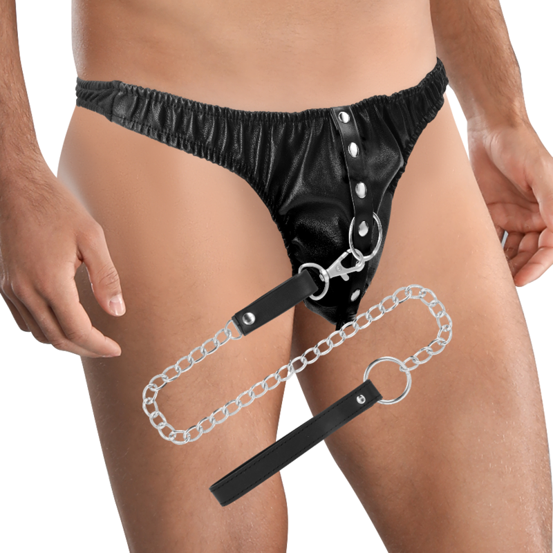 TANGA DE SUMISIÓN CON CADENA METAL