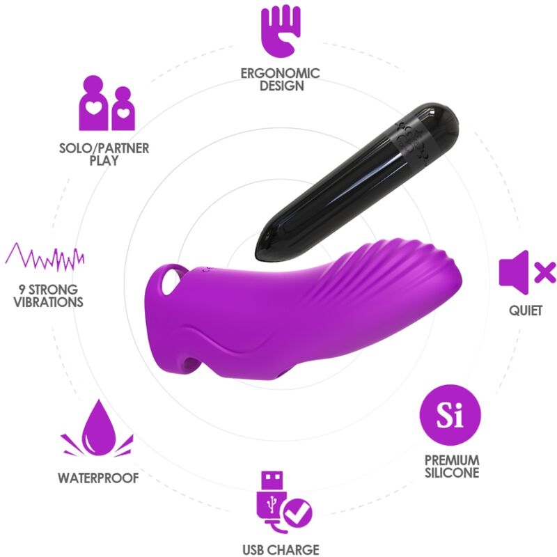 AURORA VIBRADOR DEDAL VIOLETA