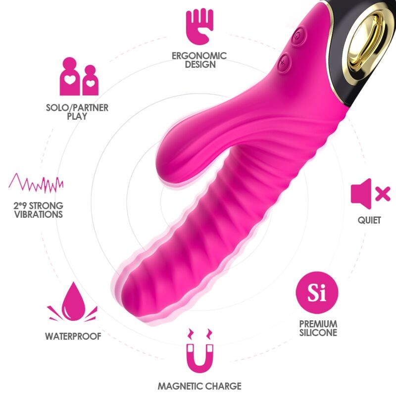 Vibrador Dual de Bruma: Rodea y Estimula para un Placer Personalizado