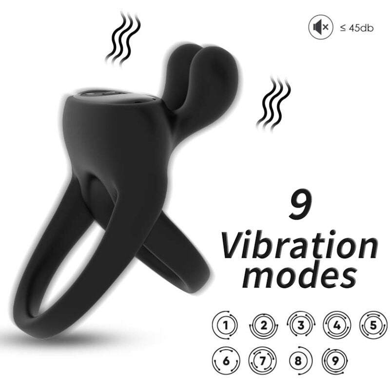 ANILLO VIBRADOR RABBIT NEGRO