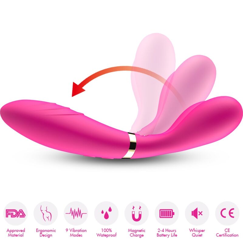 Masajeador Recargable con Cabezal Triple y Doble Motor – Relajación y placer sin límites