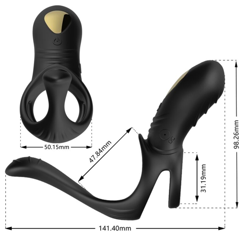 Anillo Vibrador para el Pene | 9 Modos · Recargable · Sumergible