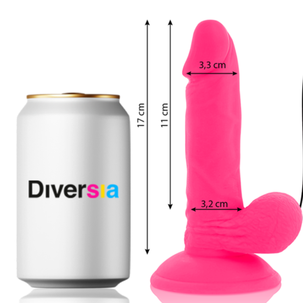 DILDO FLEXIBLE CON VIBRACION ROSA 17 CM -O- 3.3 CM