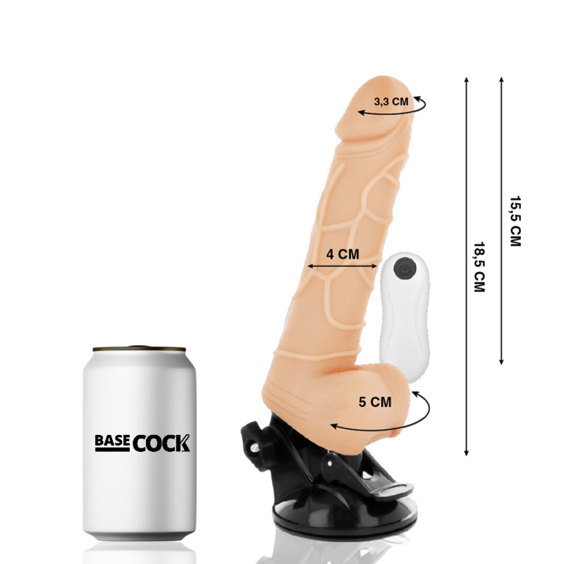 VIBRADOR REALISTICO CONTROL REMOTO NATURAL 18.5 CM -O- 4CM