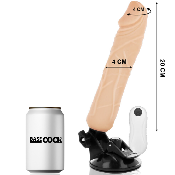 VIBRADOR REALISTICO CONTROL REMOTO NATURAL 20 CM -O- 4 CM