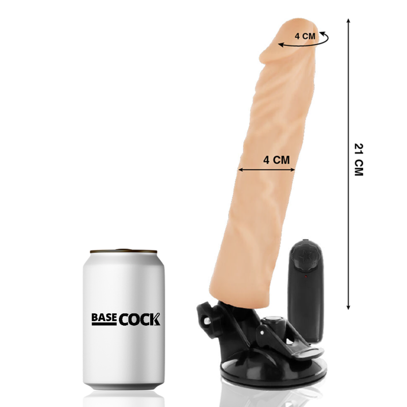 VIBRADOR REALISTICO CONTROL REMOTO NATURAL 21 CM -O- 4 CM
