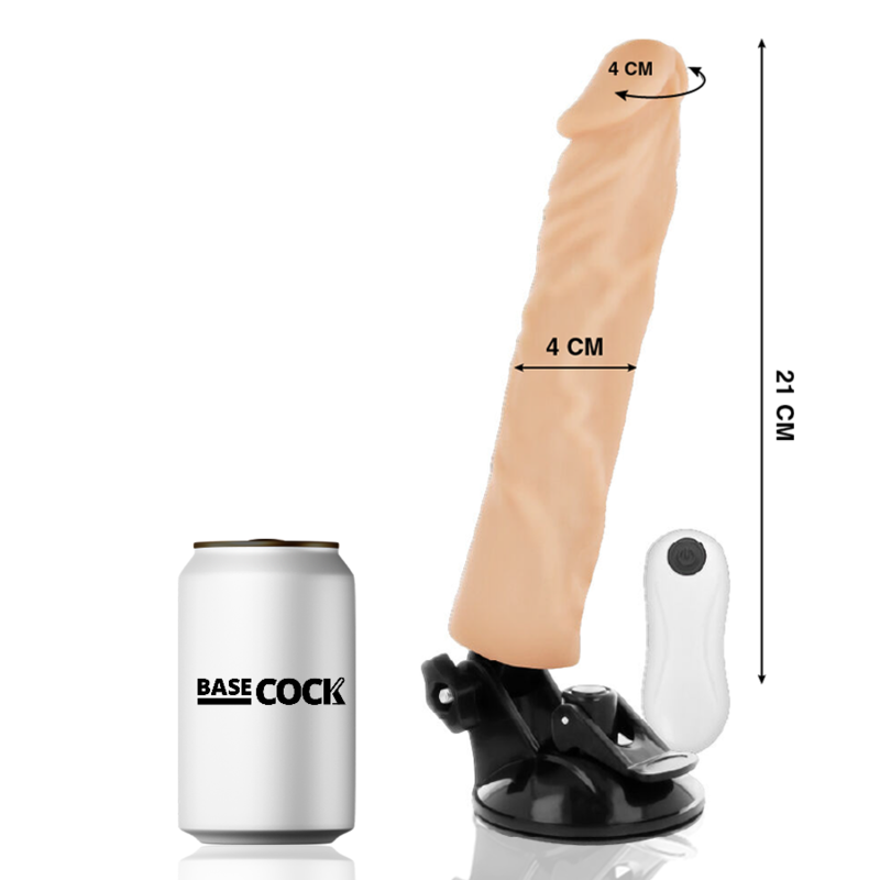 VIBRADOR REALISTICO CONTROL REMOTO NATURAL 21 CM -O- 4 CM