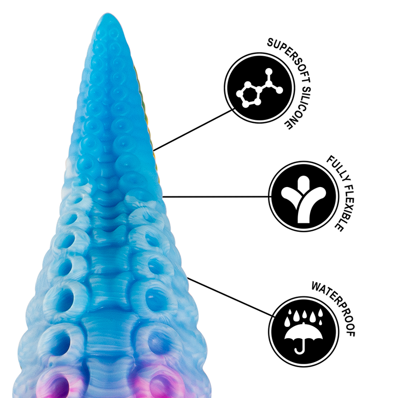 PHORCYS DILDO TENTÁCULO AZUL TAMAÑO GRANDE