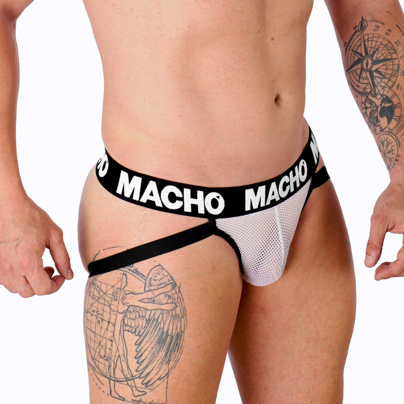 Jockstrap Blanco Semitransparente MX26X1 | Soporte Deportivo con Estilo Erótico