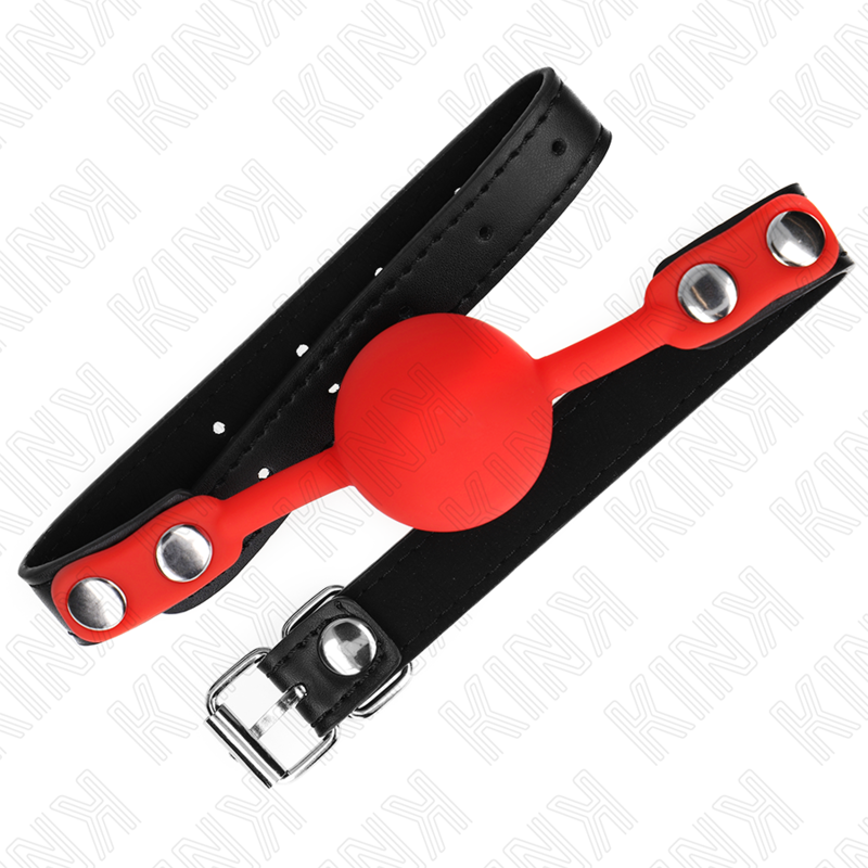 MORDAZA DE BOLA 4 CM DE SILICONA ROJA 60 x 2 CM