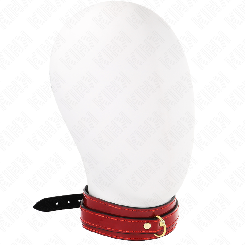 COLLAR AJUSTABLE ROJO VINO DETALLES DORADOS 29-42.5 CM X 4 CM
