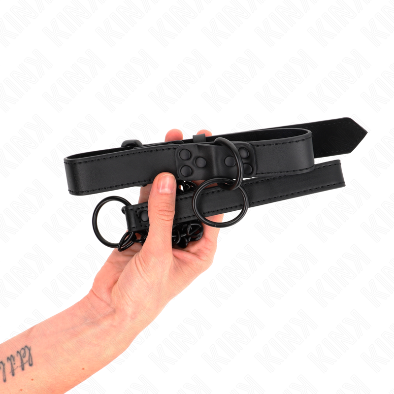 Collar CON CORREA 65 CM OSCURO AJUSTABLE 37-54 CM X 3 CM