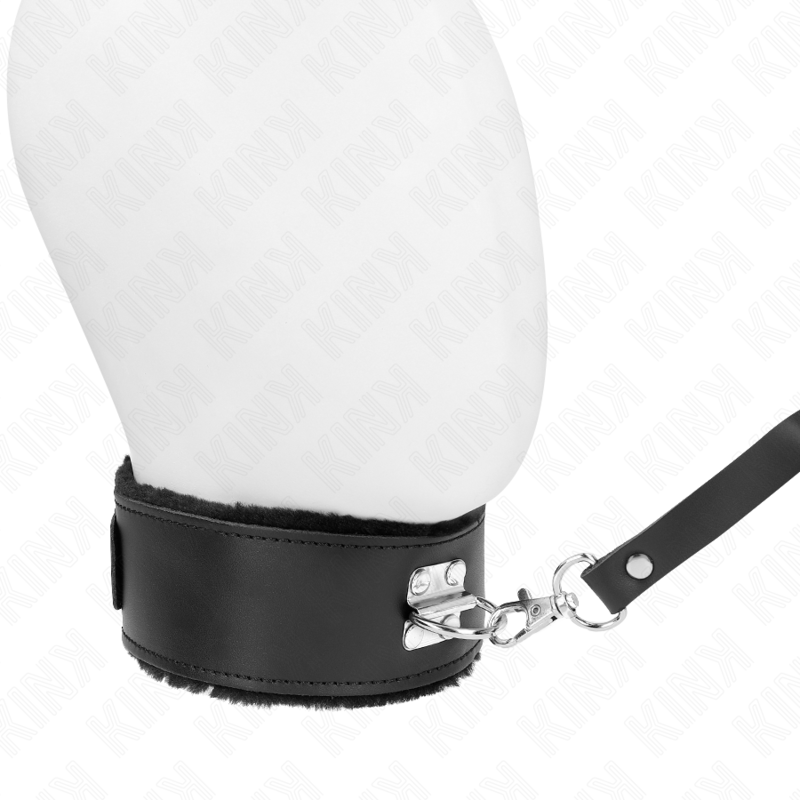 COLLAR CON CORREA 116 CM DE PIEL NEGRO AJUSTABLE 40-48 CM X 6 CM