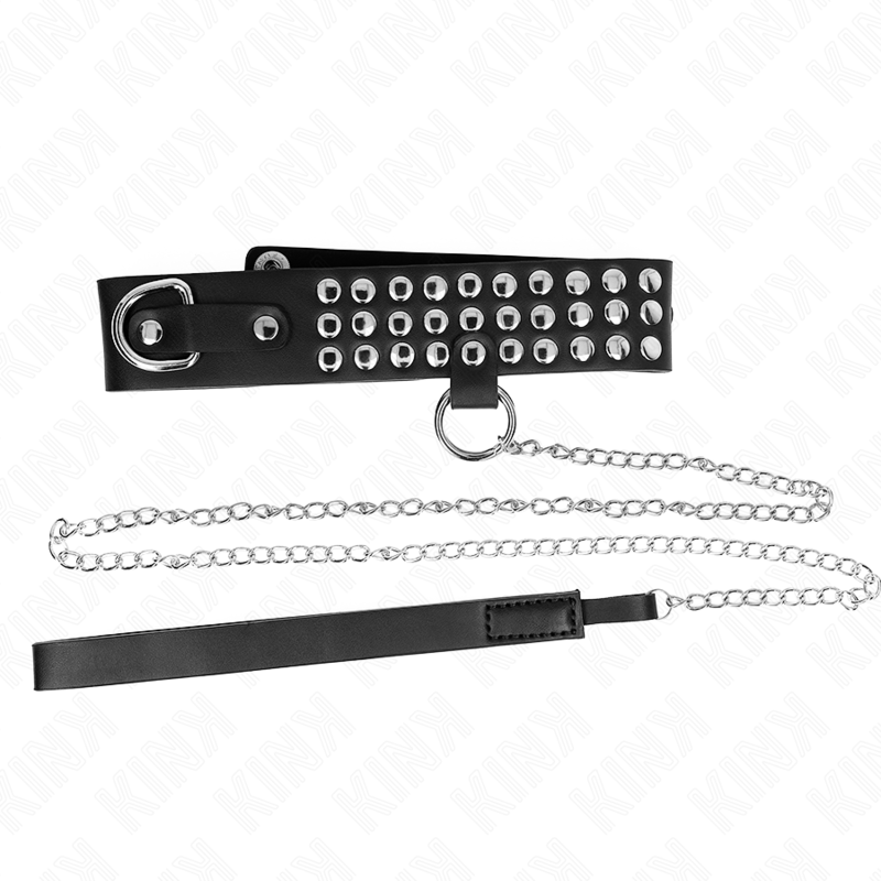 COLLAR CON CORREA 65 CM CON BRILLOS AJUSTABLE 37-42 CM X 5.3 CM