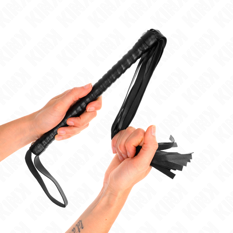LÁTIGO CON MANGO TEXTURIZADO NEGRO 48.5 CM