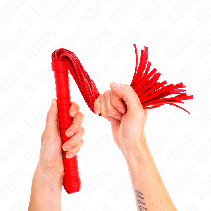 LÁTIGO CON MANGO TEXTURIZADO ROJO 48.5 CM