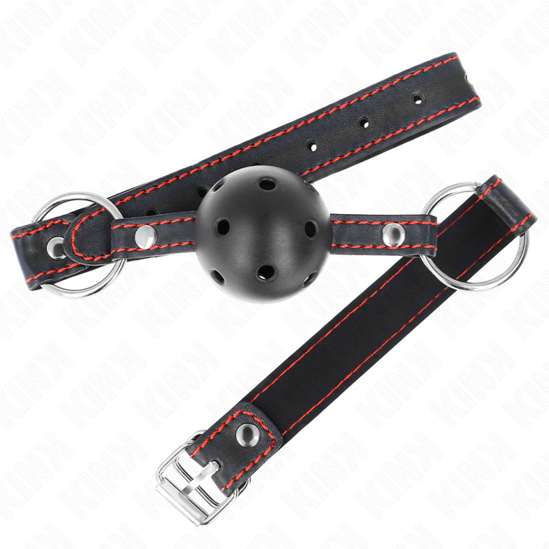 MORDAZA DE BOLA 4.5 CM NEGRA DURA HUECA MODELO 2 65 x 2.5 CM
