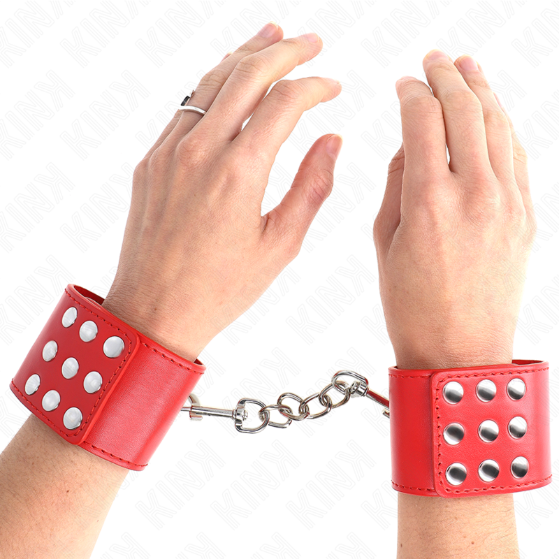 MUÑEQUERAS CON CIERRE A PRESIÓN AJUSTABLE ROJO 19-24 CM X 5.5 CM