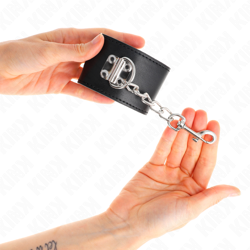Esposas CON CIERRE CANDADO NEGRO AJUSTABLE 16-23 CM X 5.5 CM