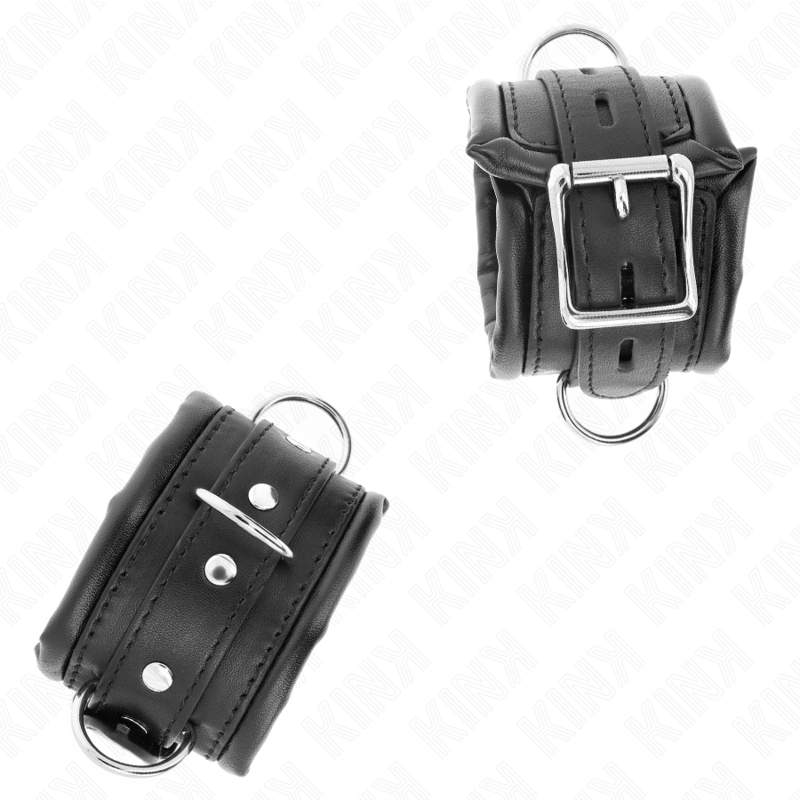 MUÑEQUERAS ESTILO HEAVY FORRO NEGRO AJUSTABLE 20-30 CM X 6 CM